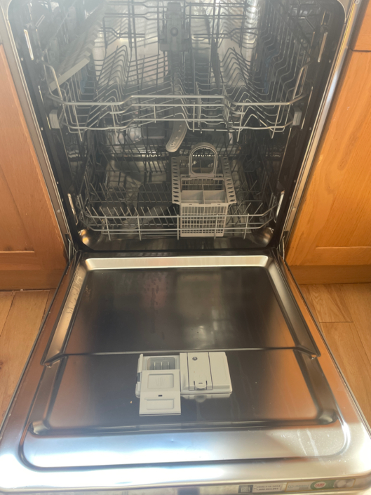 Inside a clean dishwasher